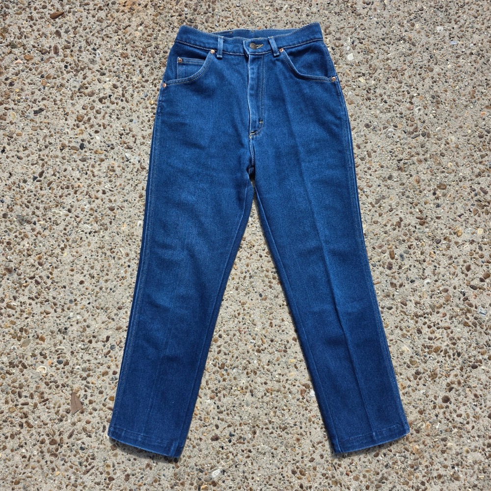 Vintage 80s Lee Jeans SZ 27 Union Made USA High Waist‎ Tapered Western Rodeo Mom